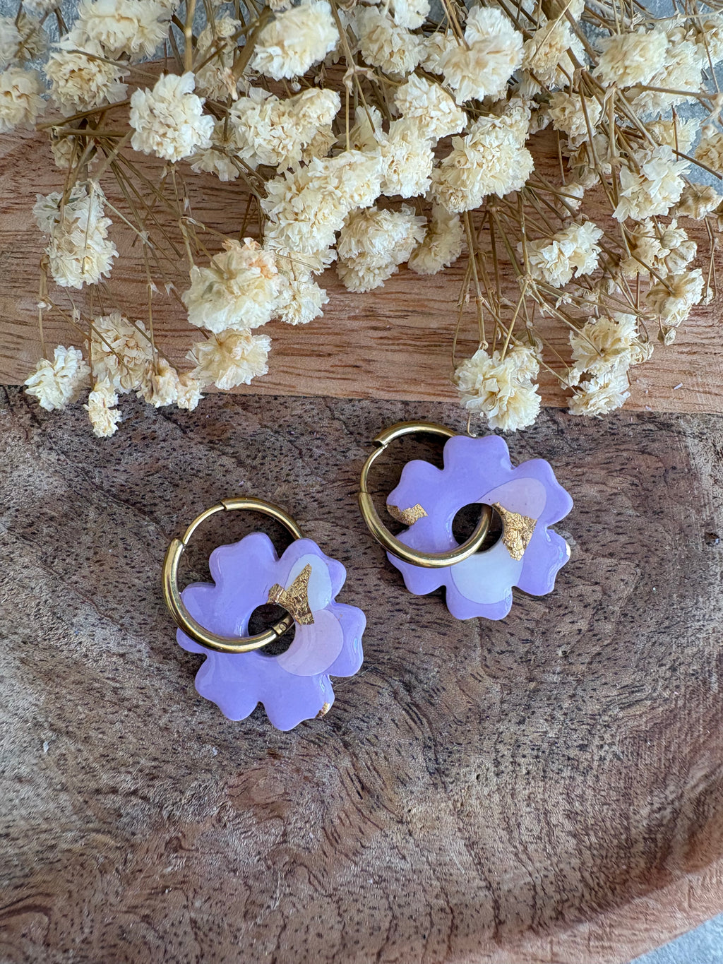 Pampilles MARIA - Lilas, Rose, blanc et or