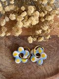 Pampilles CHARLIE - Rayures bleues et blanches, citrons