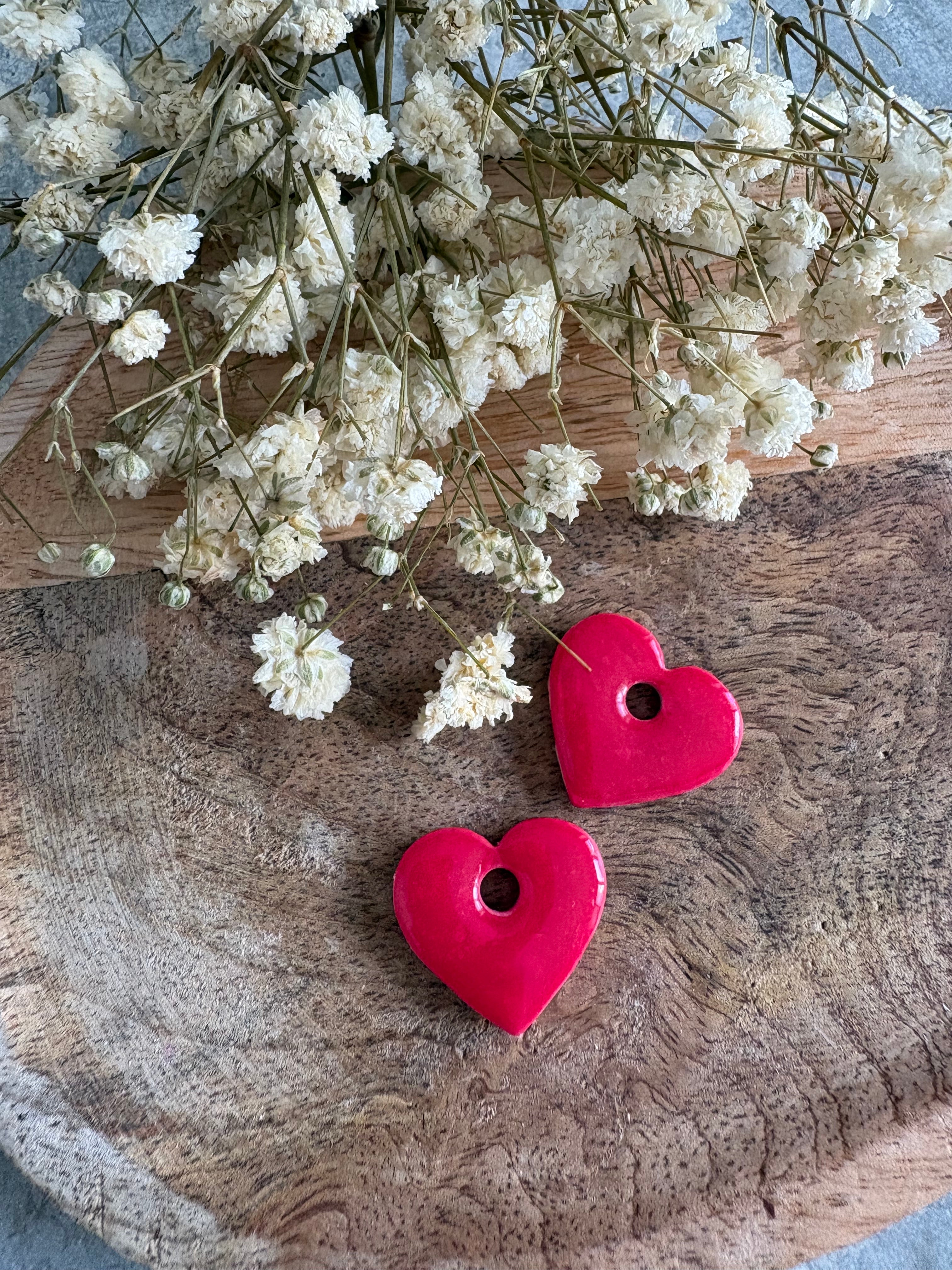 Pampilles VALENTINE - Rayures roses et rouges