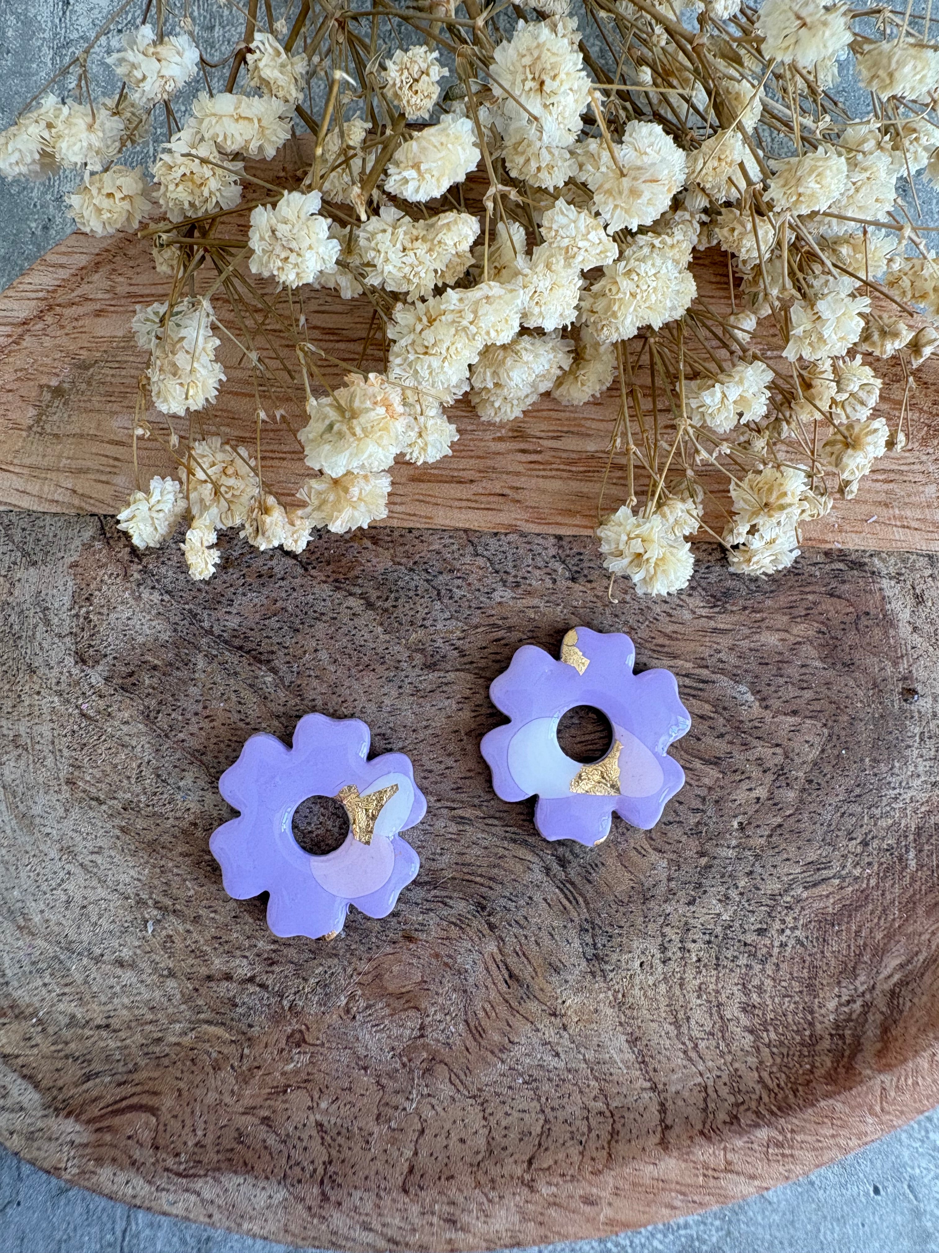 Pampilles MARIA - Lilas, Rose, blanc et or
