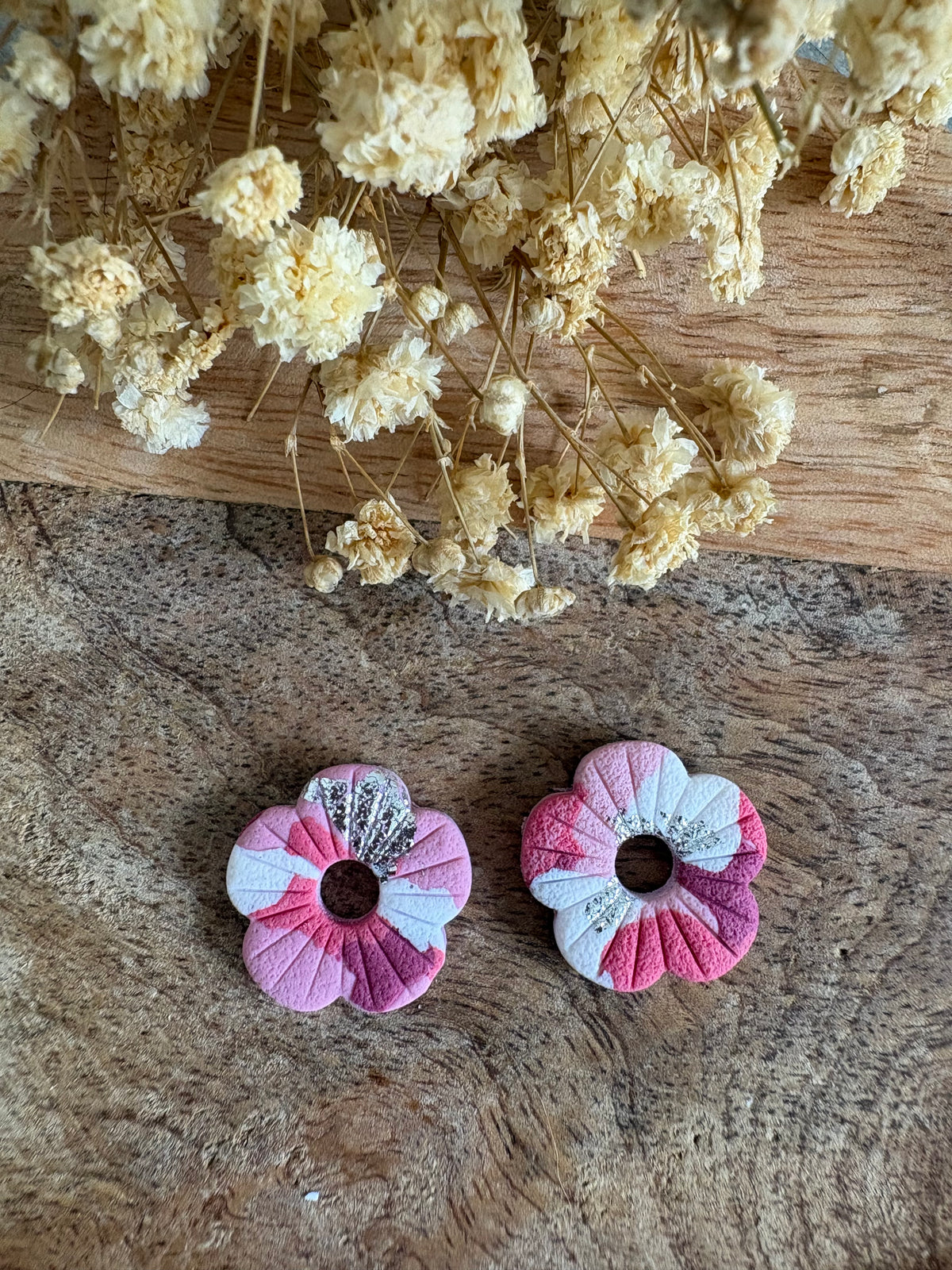 Pampilles mini CHARLOTTE - Rose, Violet, blanc et argent