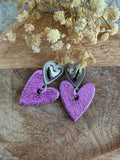 Boucles d’oreilles - Violet métallisé