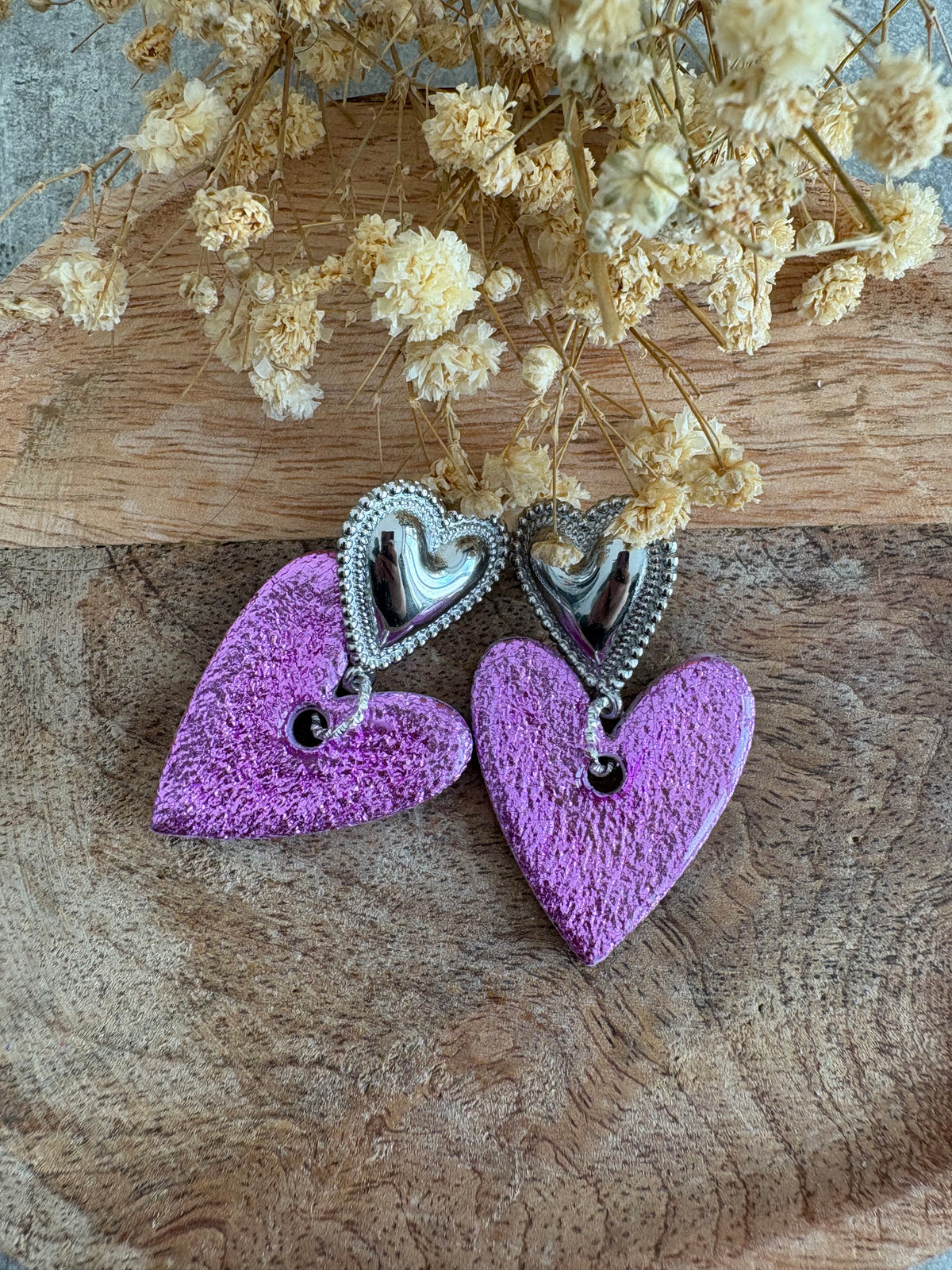 Boucles d’oreilles - Violet métallisé