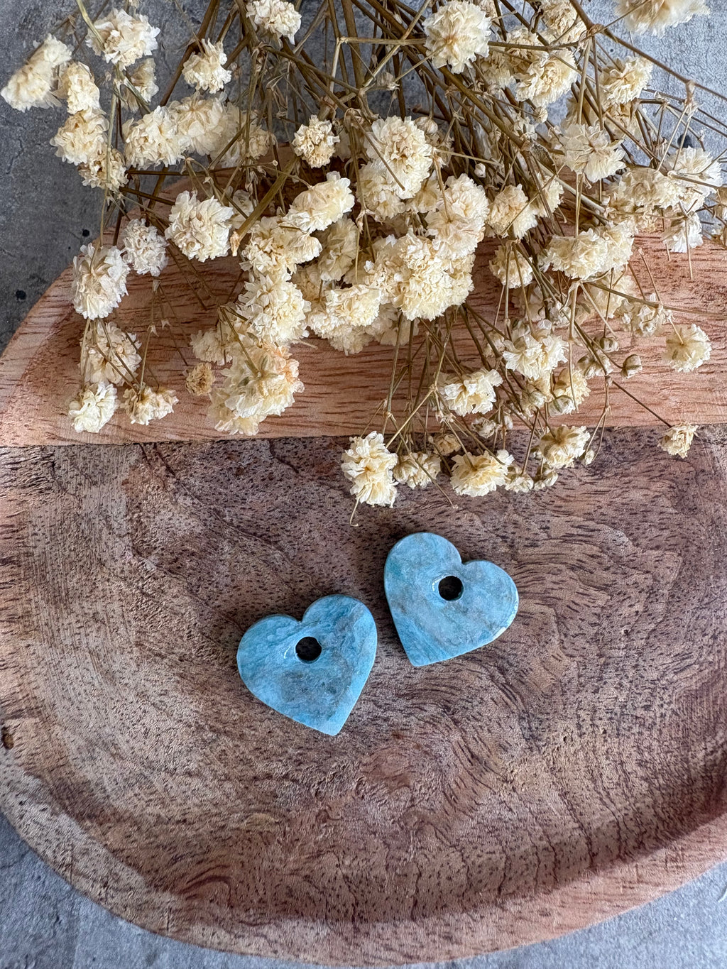 Pampilles VALENTINE - Aiguë marine dorée