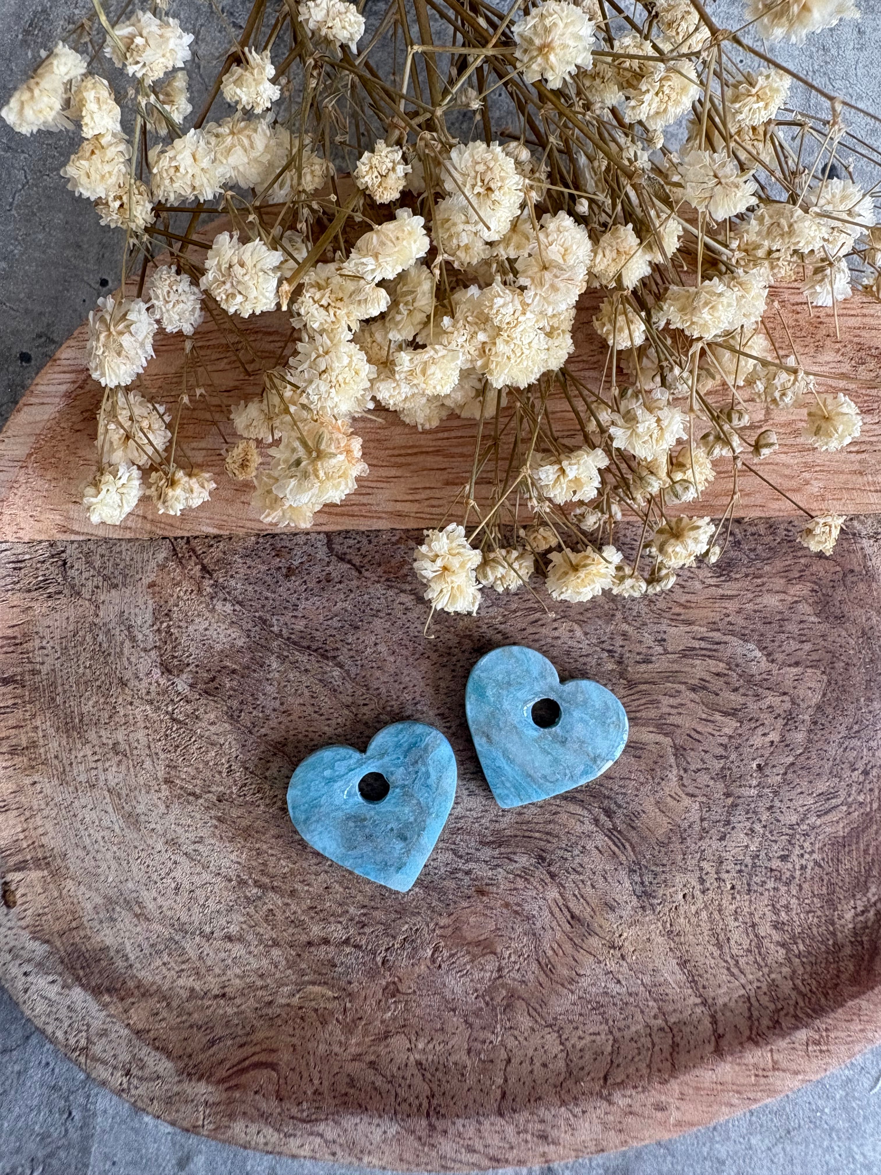 Pampilles VALENTINE - Aiguë marine dorée