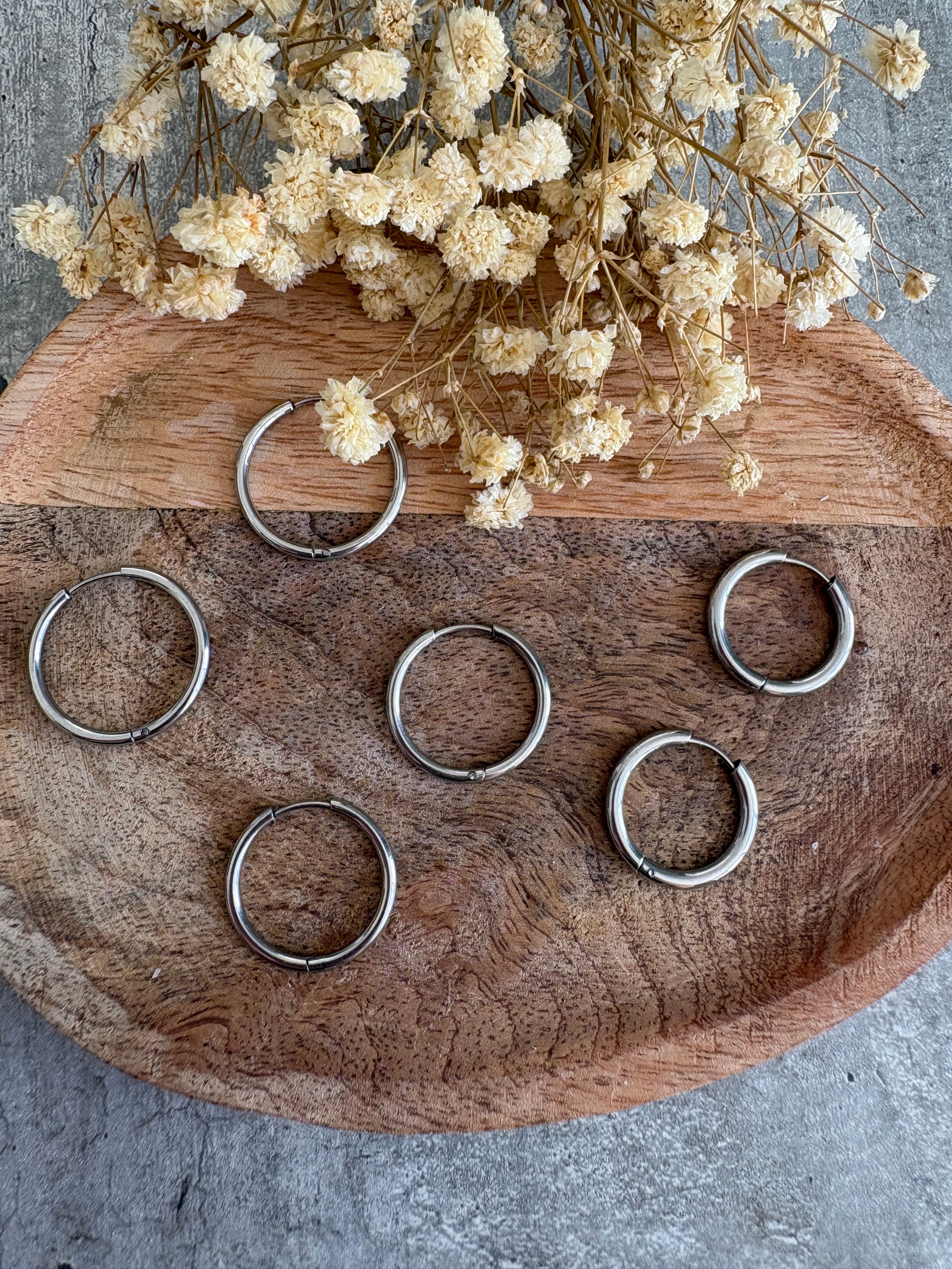 Créoles acier inoxydable - Argent