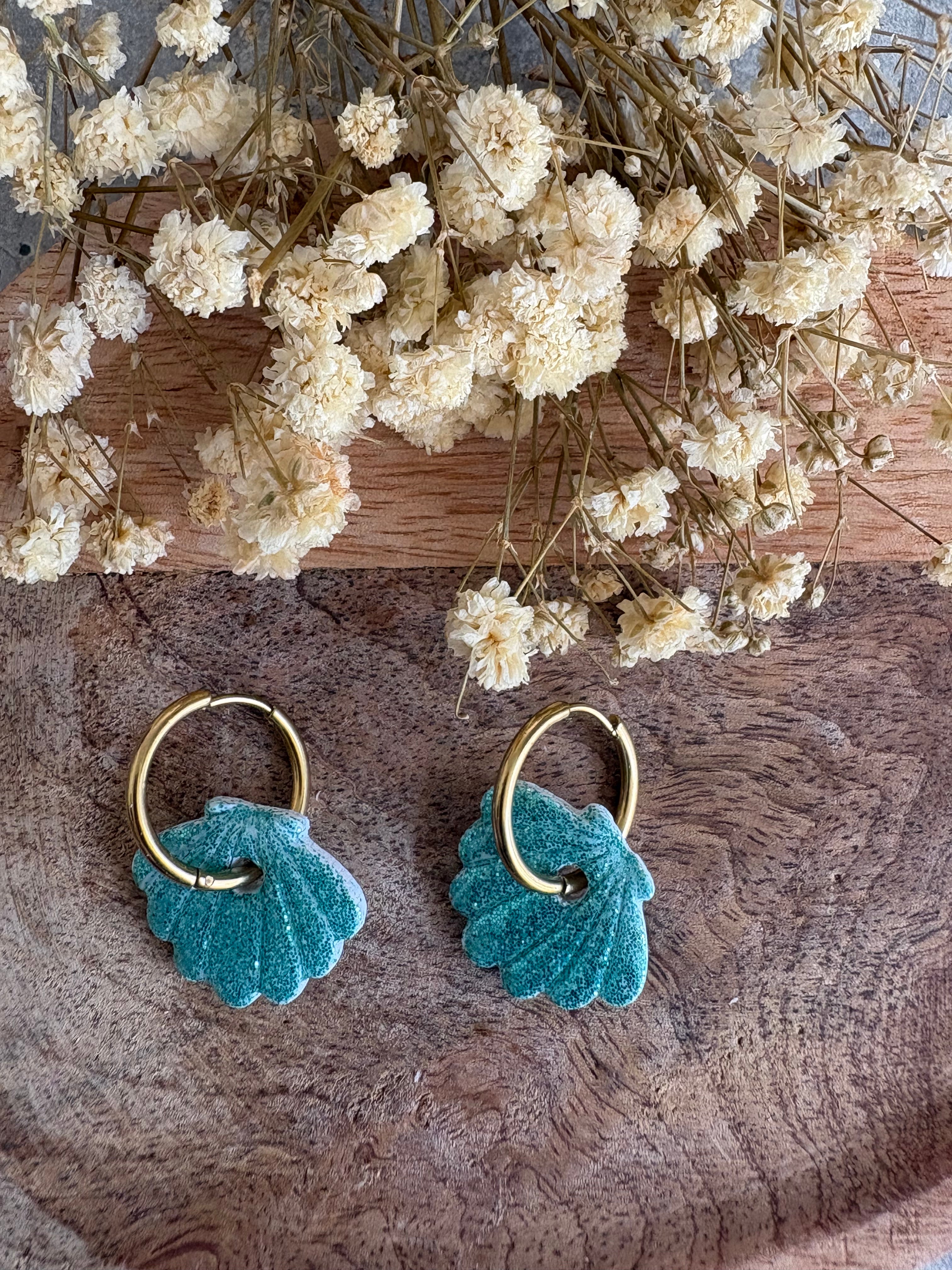 Pampilles OCEANE - Turquoise pailleté
