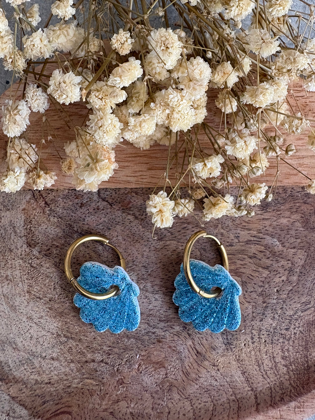 Pampilles OCEANE - Bleu pailleté