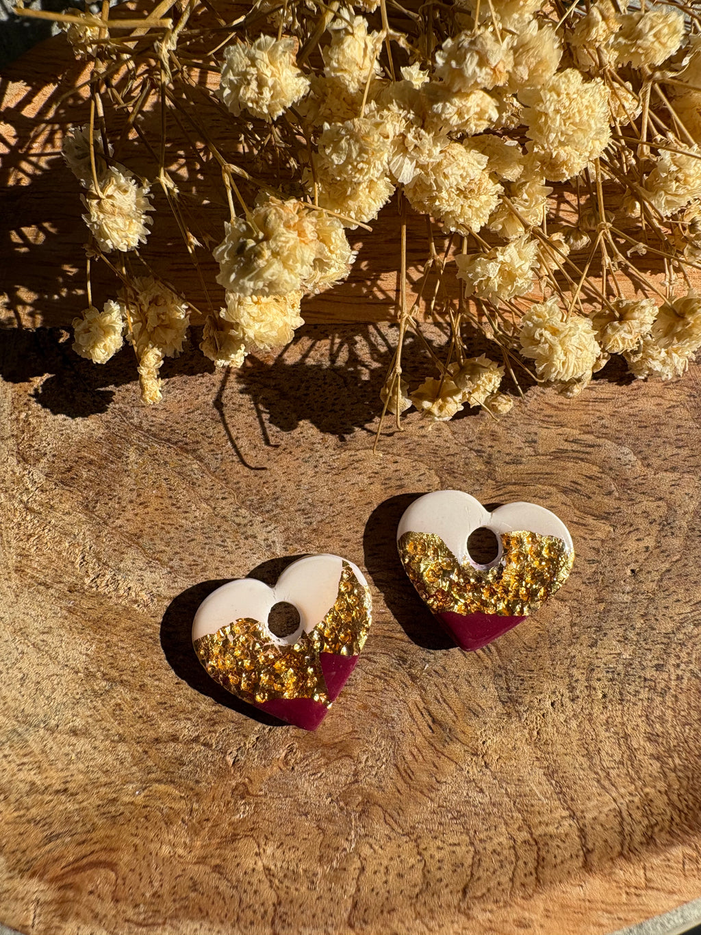 Pampilles VALENTINE - Blanc, bordeaux et or