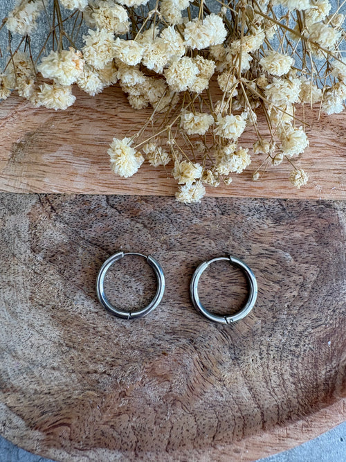 Créoles acier inoxydable - Argent