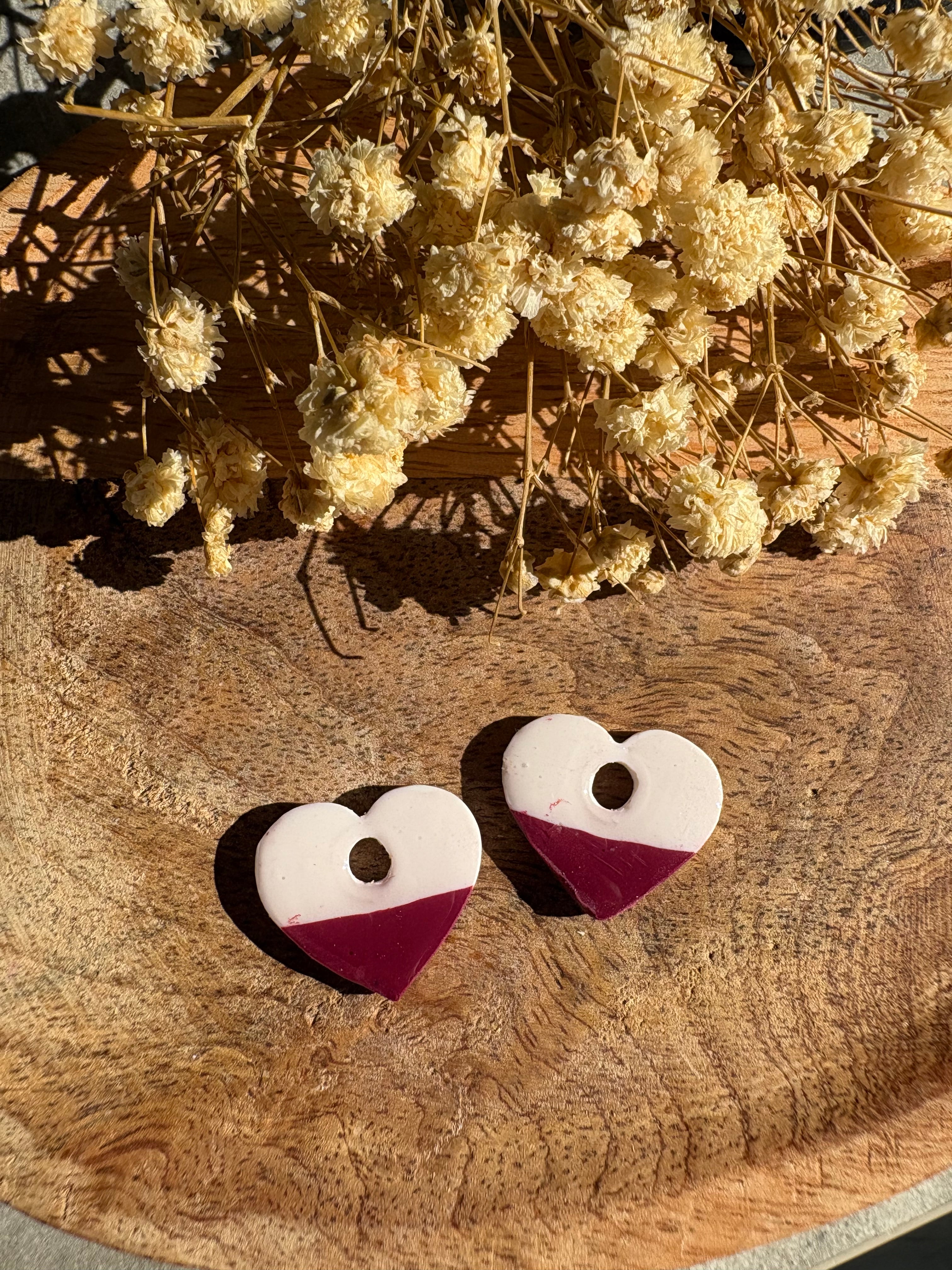 Pampilles VALENTINE - Blanc, bordeaux et or