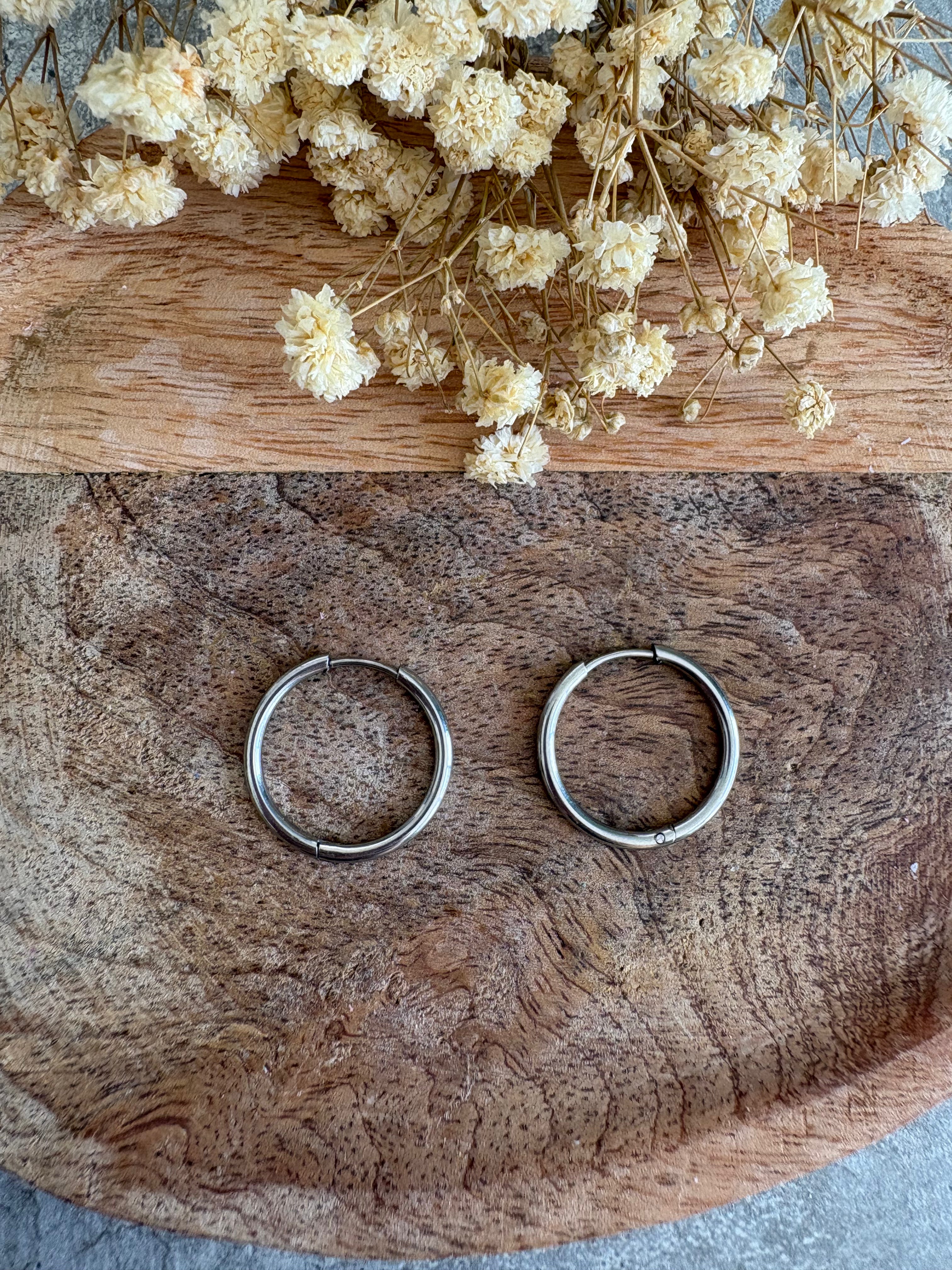 Créoles acier inoxydable - Argent