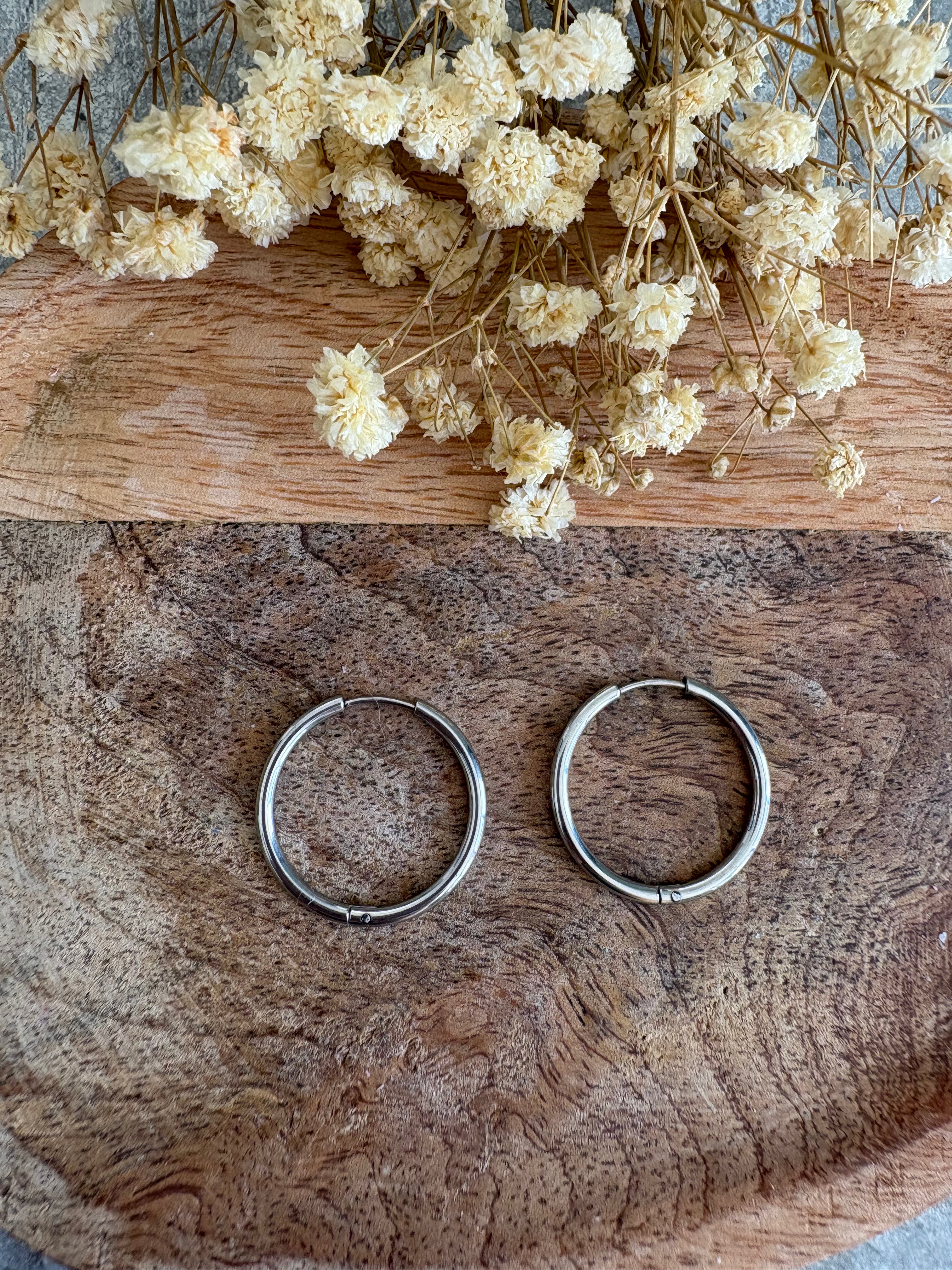 Créoles acier inoxydable - Argent