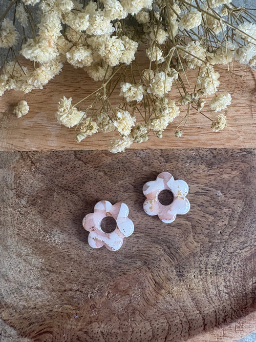 Pampilles AMELIA - Marbré rose et blanc