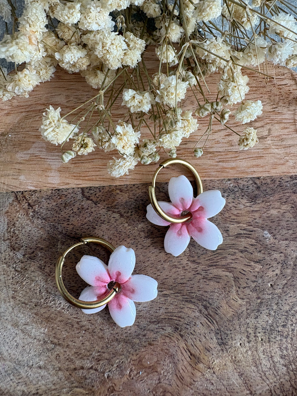 Pampilles ROMY - Blanc et rose