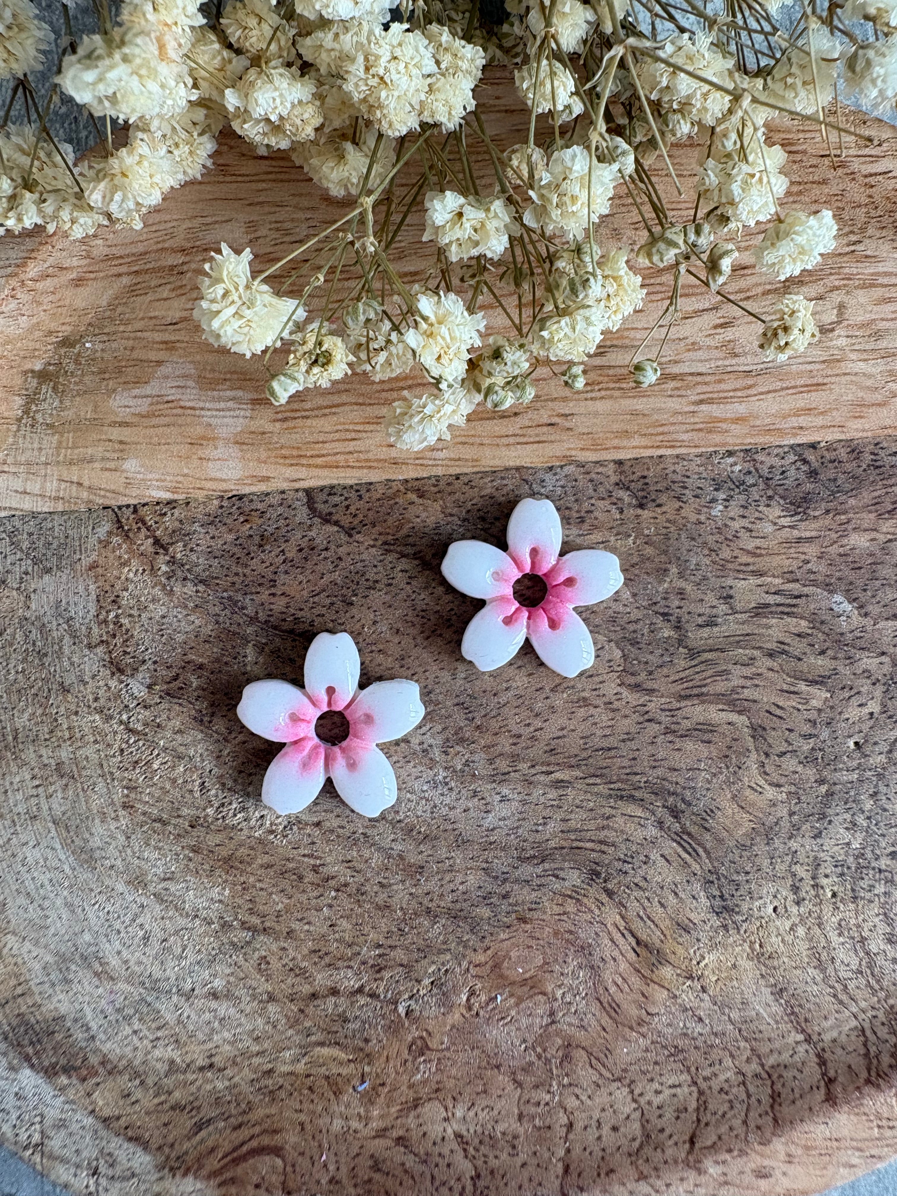 Pampilles Mini ROMY - Blanc et rose