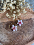 Pampilles Mini ROMY - Blanc et rose